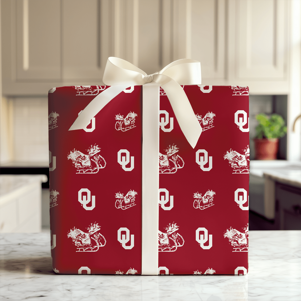 Sleigh Sooners - Wrapping Paper - Aspen & Arlo
