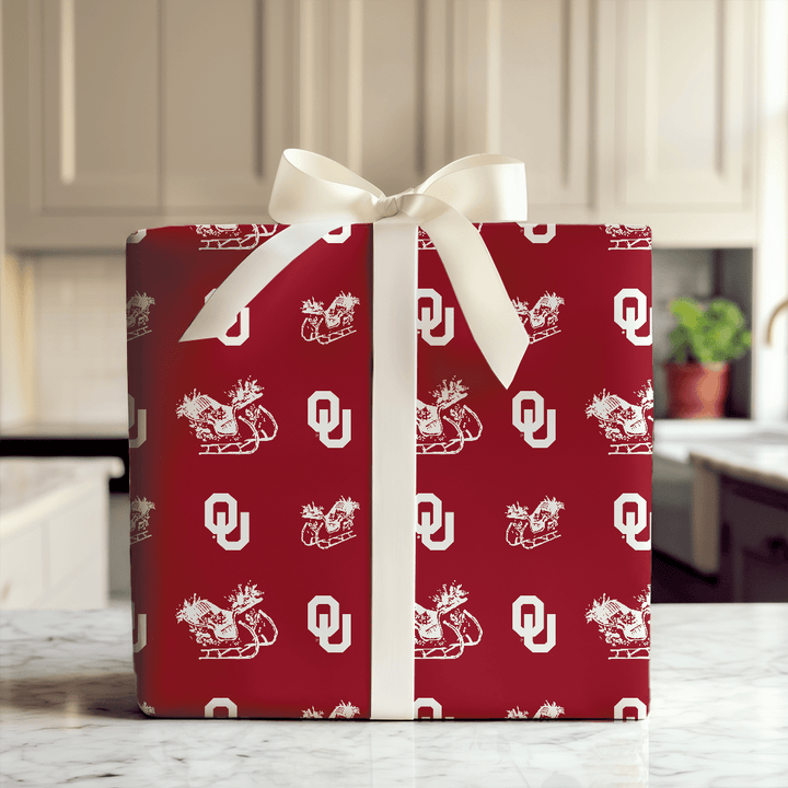 Sleigh Sooners - Wrapping Paper - Aspen & Arlo