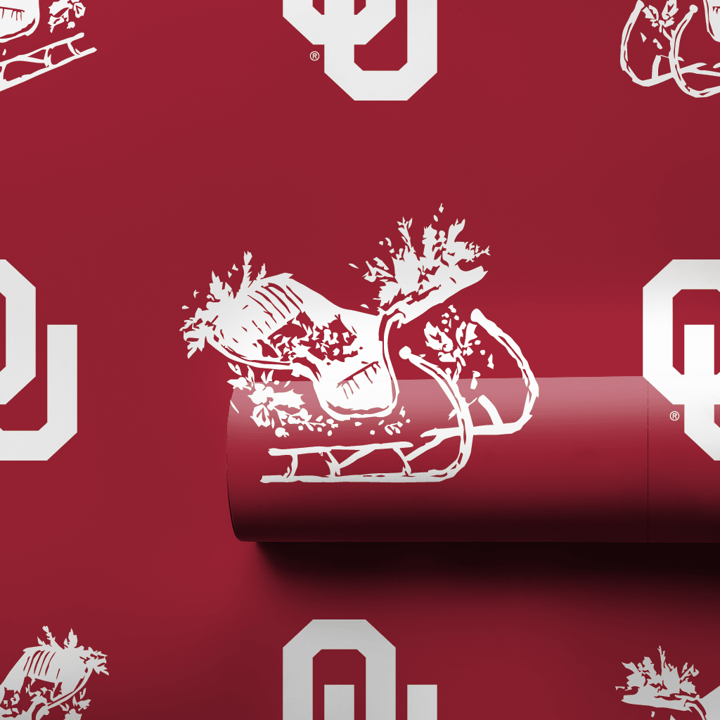 Sleigh Sooners - Wrapping Paper - Aspen & Arlo