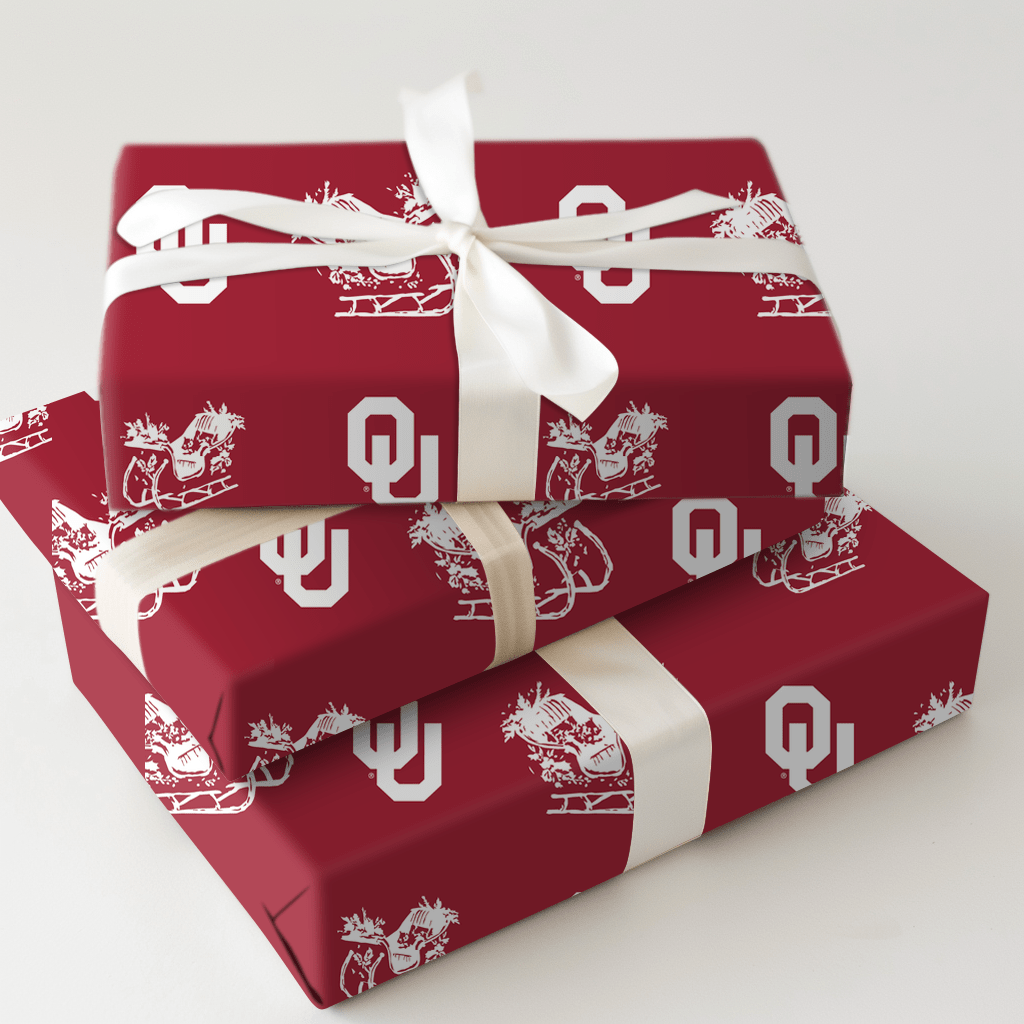 Sleigh Sooners - Wrapping Paper - Aspen & Arlo