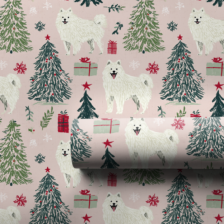Samoyed Under the Tree