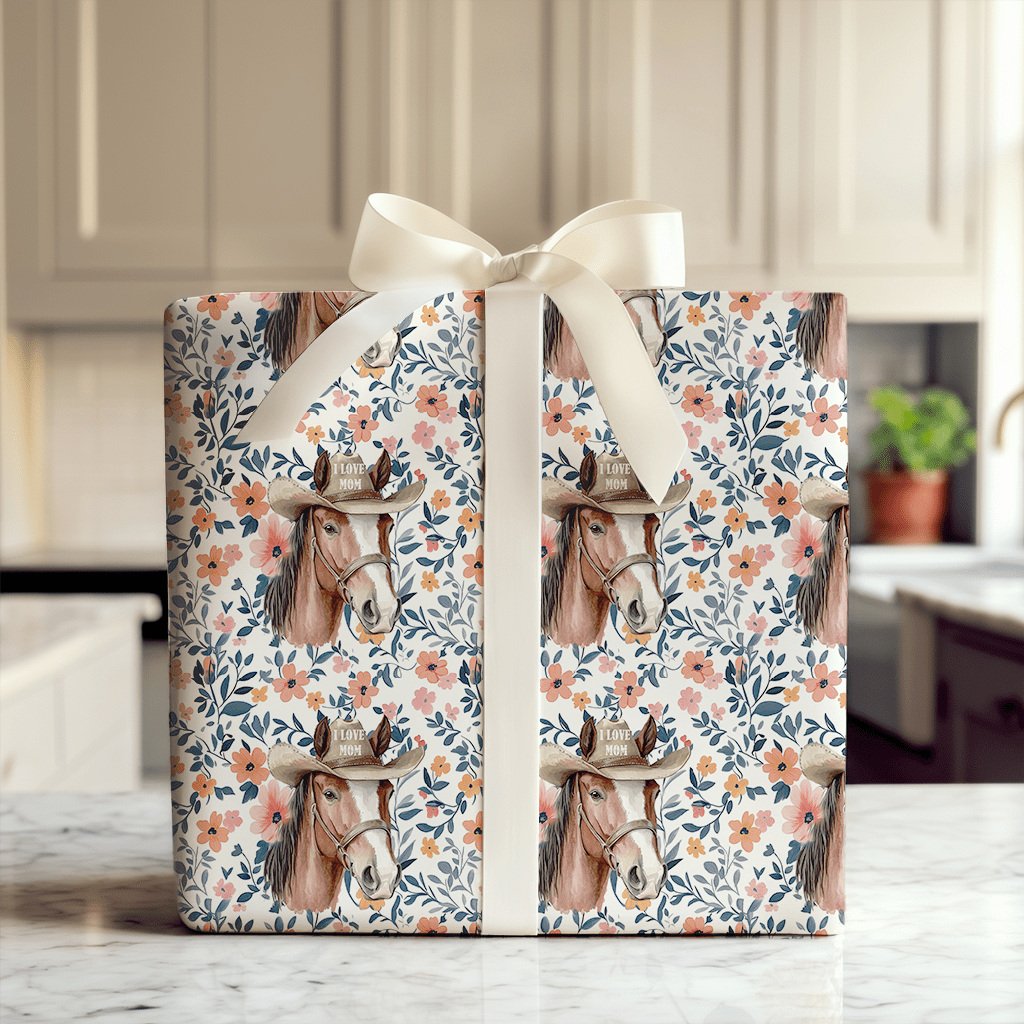 Mom's Favorite Clydesdale - Wrapping Paper - Aspen & Arlo