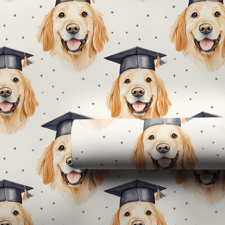 Golden Retriever Graduate - Wrapping Paper - Aspen & Arlo