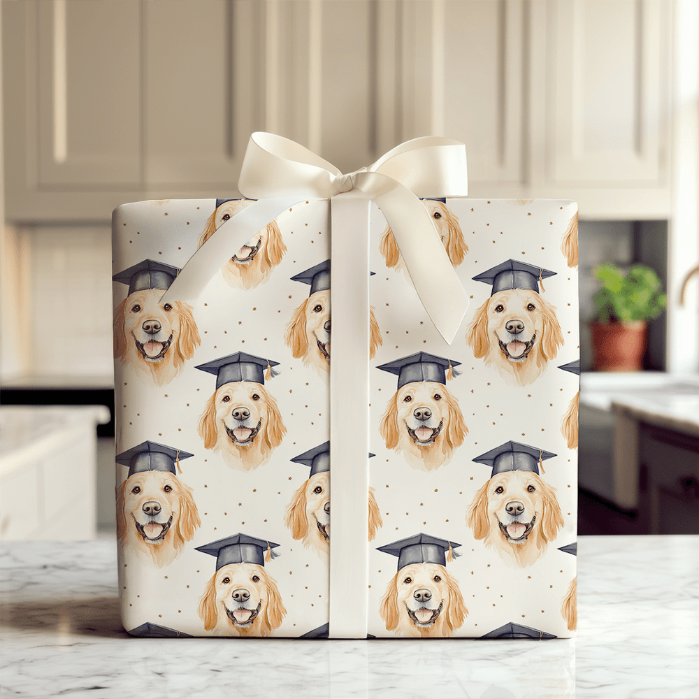 Golden Retriever Graduate - Wrapping Paper - Aspen & Arlo