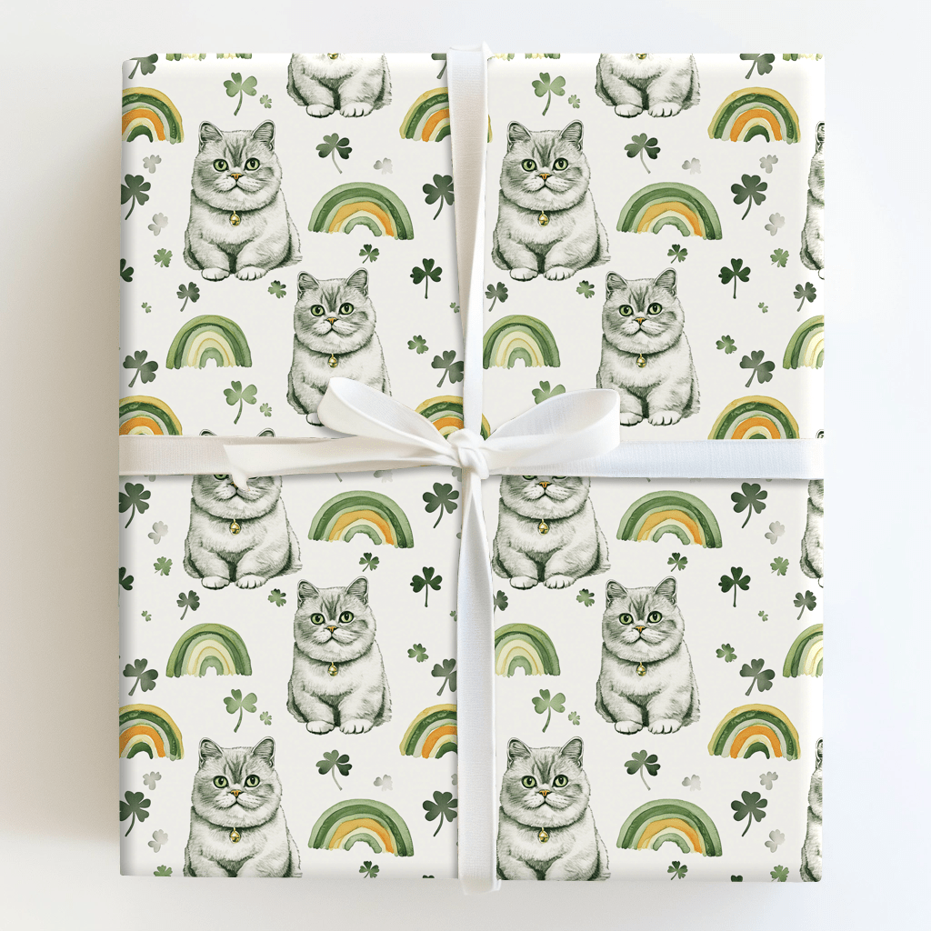 Rainbows with the British Shorthair - Wrapping Paper - Aspen & Arlo