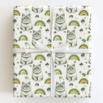 Rainbows with the British Shorthair - Wrapping Paper - Aspen & Arlo