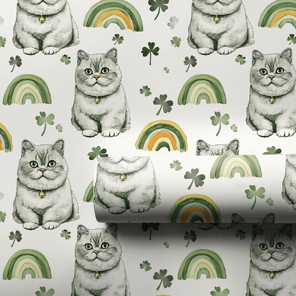 Rainbows with the British Shorthair - Wrapping Paper - Aspen & Arlo
