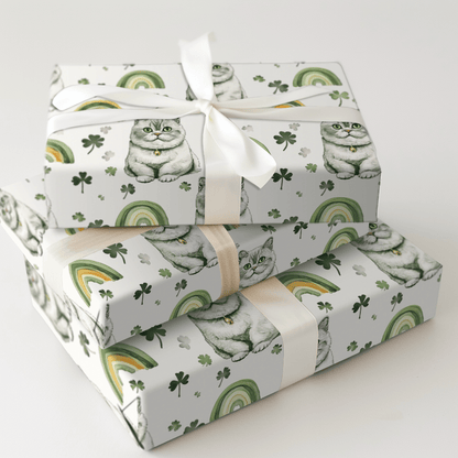 Rainbows with the British Shorthair - Wrapping Paper - Aspen & Arlo