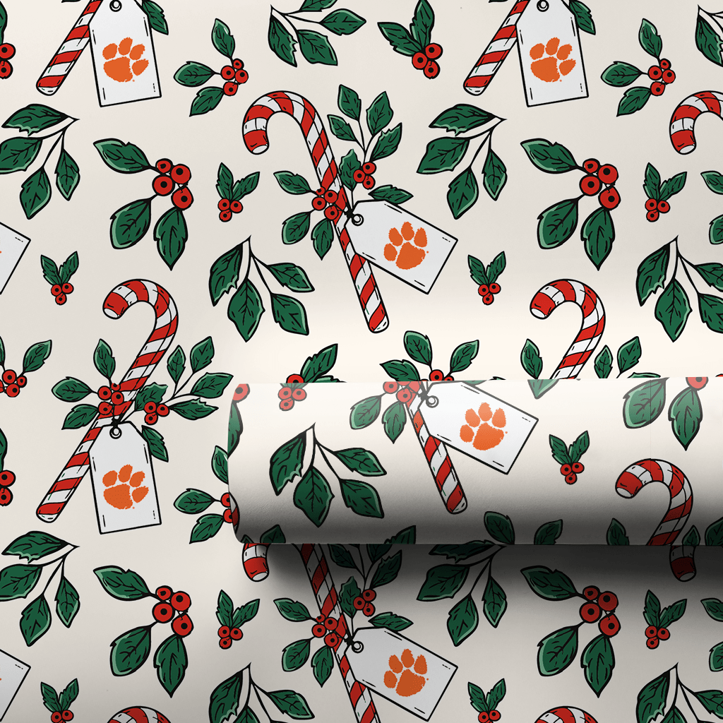 Peppermint Clemson - Wrapping Paper - Aspen & Arlo