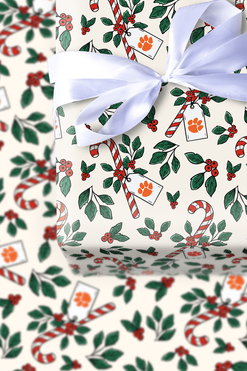 Peppermint Clemson - Wrapping Paper - Aspen & Arlo