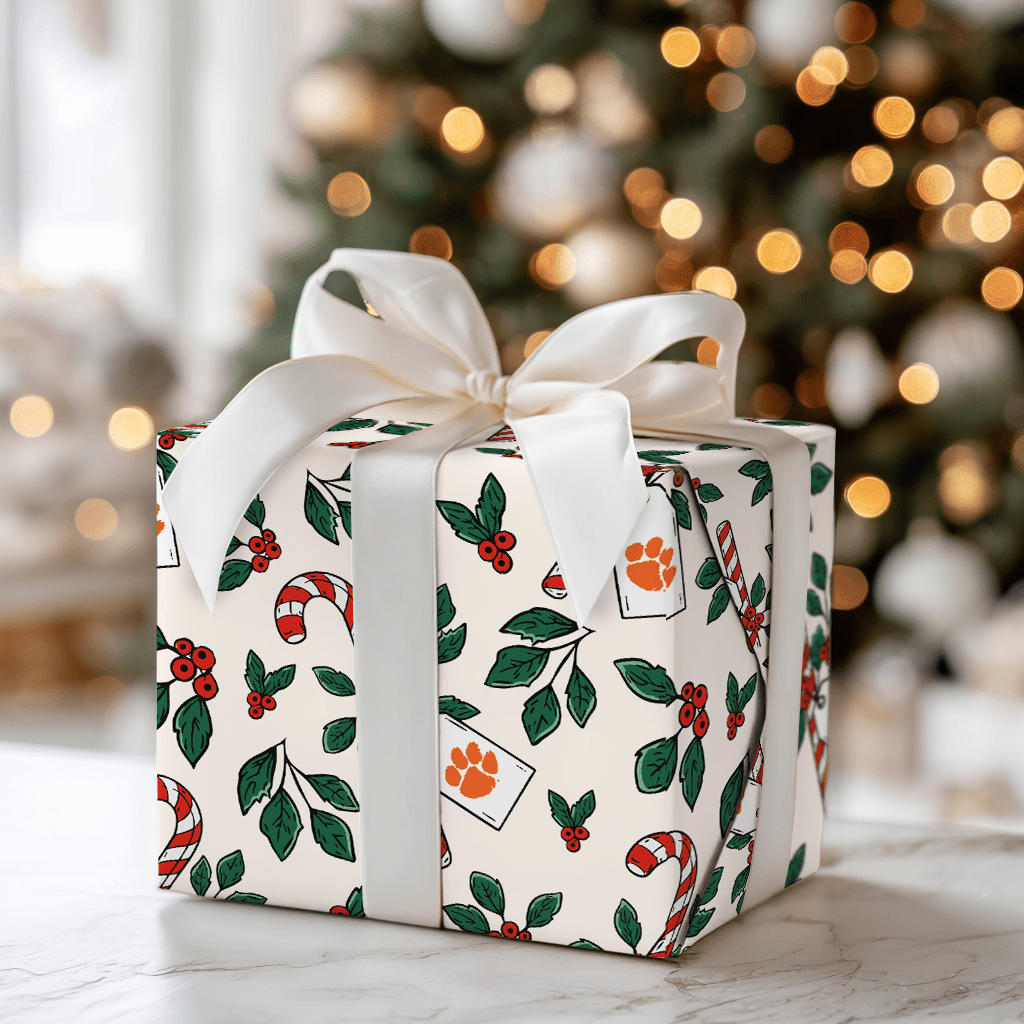 Peppermint Clemson - Wrapping Paper - Aspen & Arlo