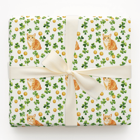 Golden with the Orange Tabby - Wrapping Paper - Aspen & Arlo