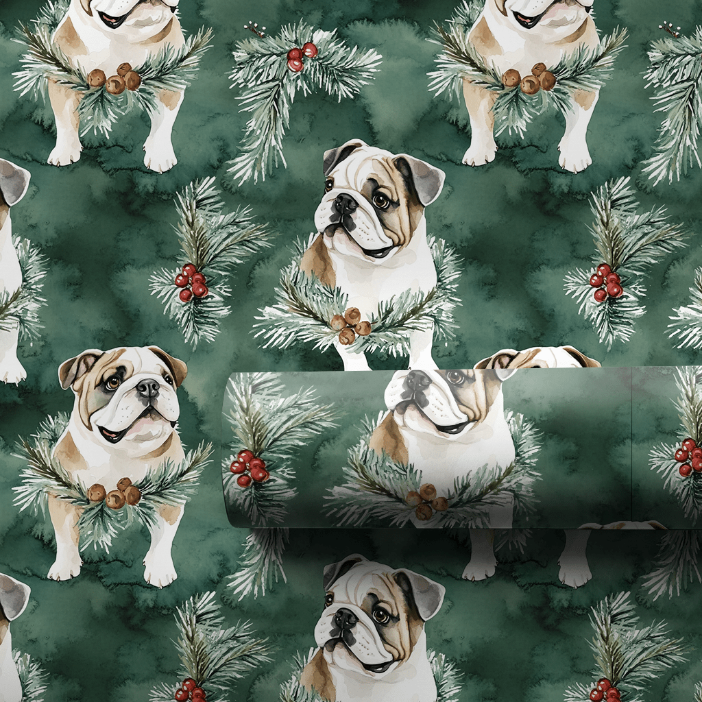 Mistletoe Pup - Wrapping Paper - Aspen & Arlo
