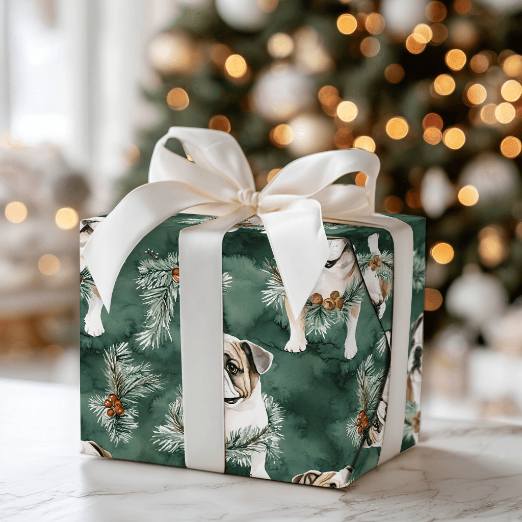 Mistletoe Pup - Wrapping Paper - Aspen & Arlo