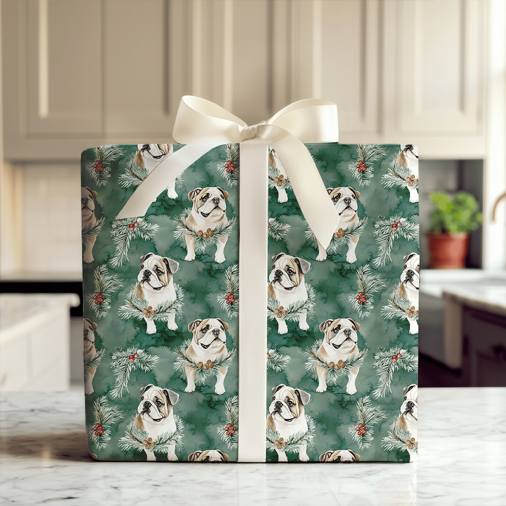 Mistletoe Pup - Wrapping Paper - Aspen & Arlo