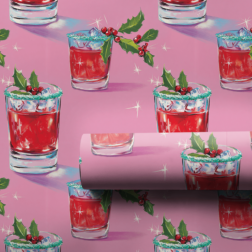 Holly & Cosmos - Wrapping Paper - Aspen & Arlo