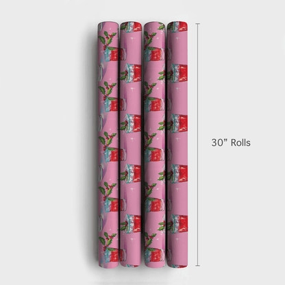 Holly & Cosmos - Wrapping Paper - Aspen & Arlo