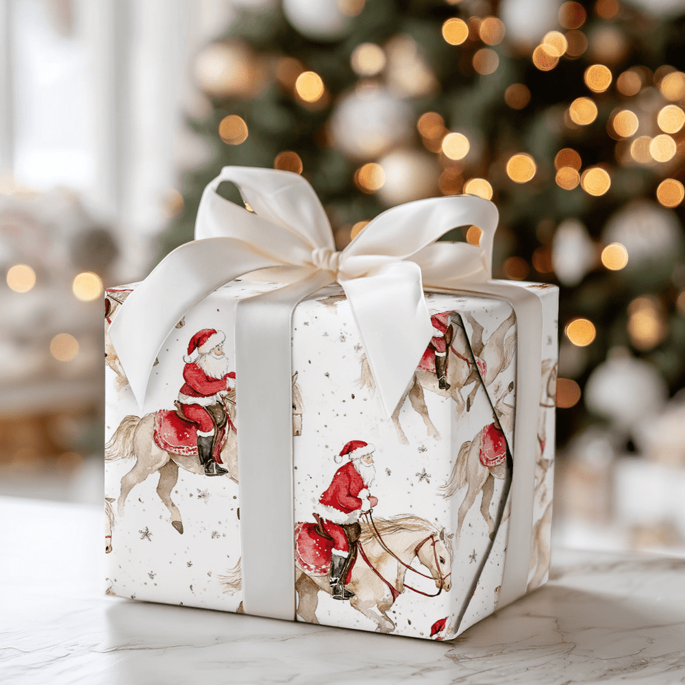 Hoofing It Santa - Wrapping Paper - Aspen & Arlo