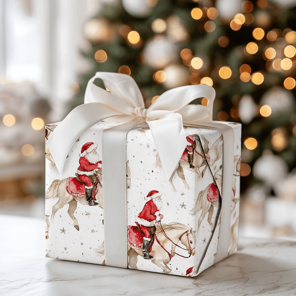 Hoofing It Santa - Wrapping Paper - Aspen & Arlo