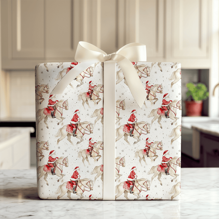 Hoofing It Santa - Wrapping Paper - Aspen & Arlo