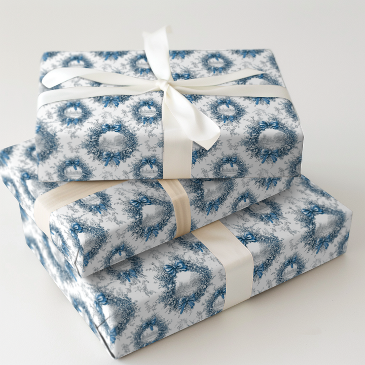 Blue Noel Toile