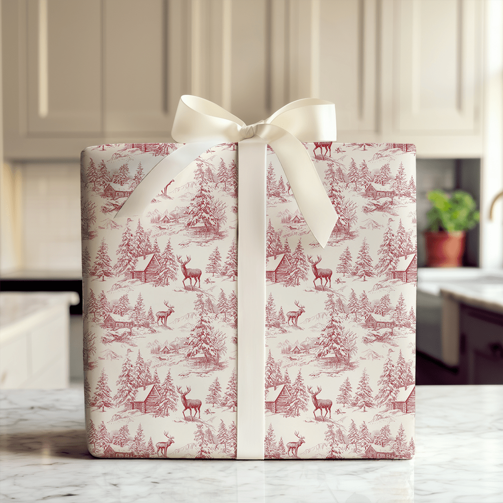 Reindeer Toile - Wrapping Paper - Aspen & Arlo