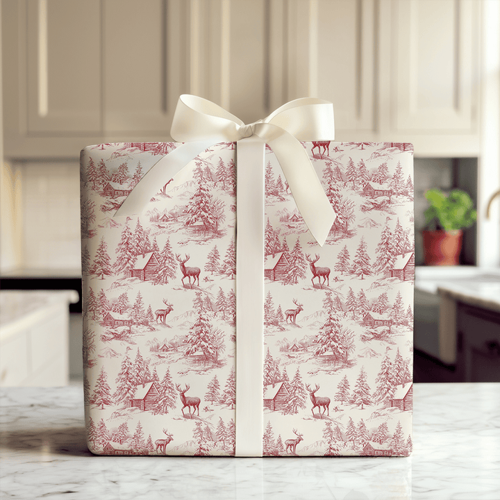 Reindeer Toile - Wrapping Paper - Aspen & Arlo