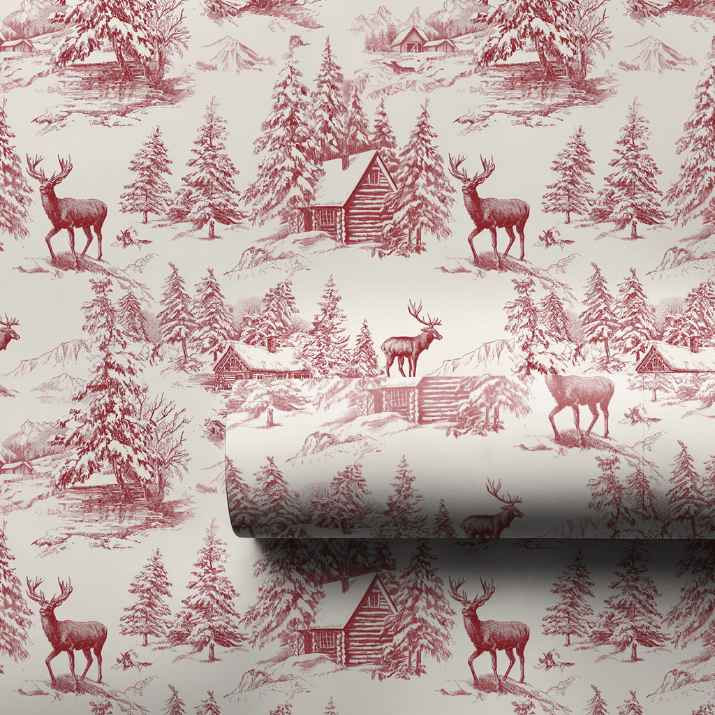 Reindeer Toile - Wrapping Paper - Aspen & Arlo