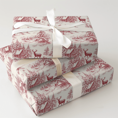 Reindeer Toile - Wrapping Paper - Aspen & Arlo
