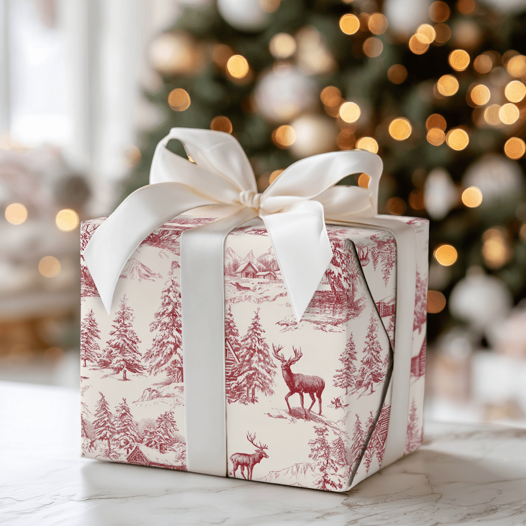 Reindeer Toile - Wrapping Paper - Aspen & Arlo
