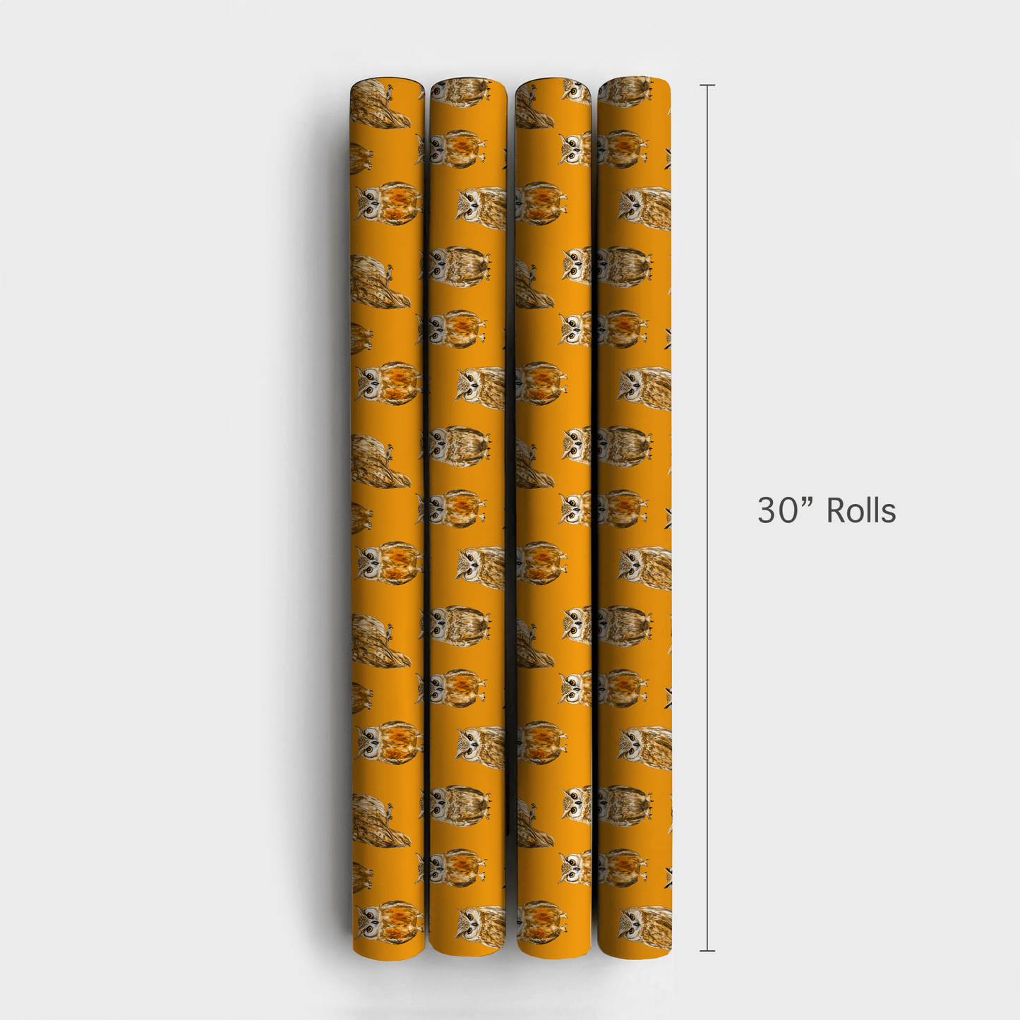 Hoot Orange - Wrapping Paper - Aspen & Arlo