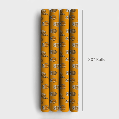 Hoot Orange - Wrapping Paper - Aspen & Arlo