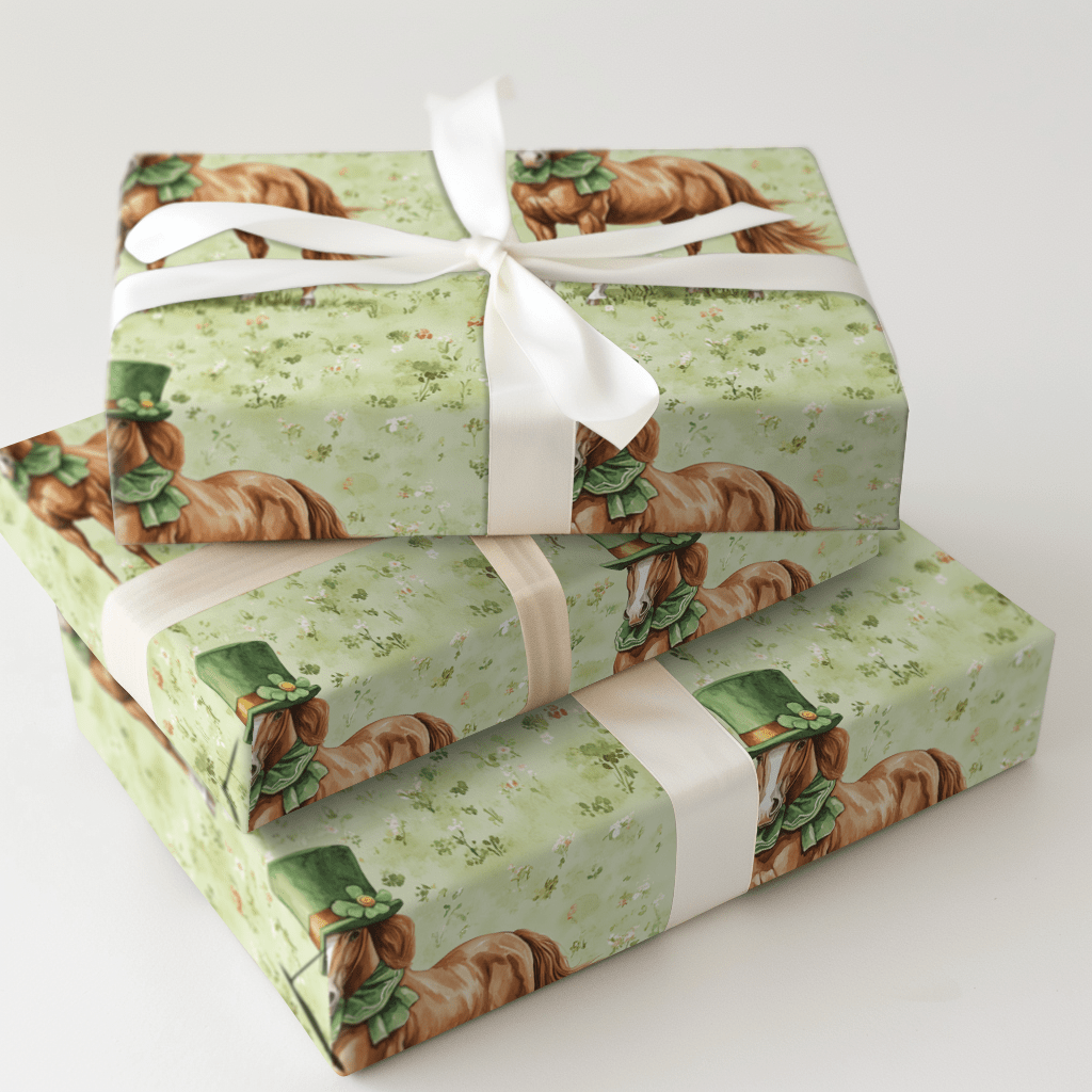 Leprechaun Tennessee Walking Horse - Wrapping Paper - Aspen & Arlo