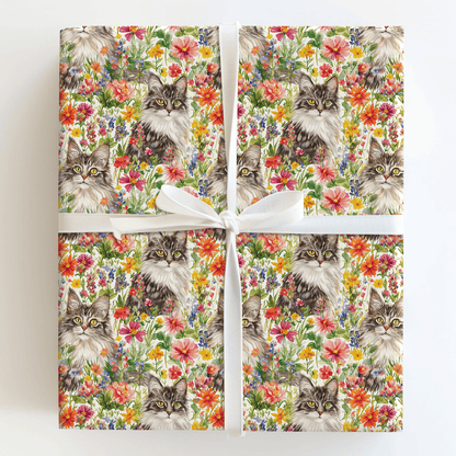 Garden Day with the Maine Coon - Wrapping Paper - Aspen & Arlo