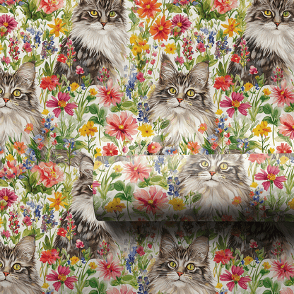 Garden Day with the Maine Coon - Wrapping Paper - Aspen & Arlo