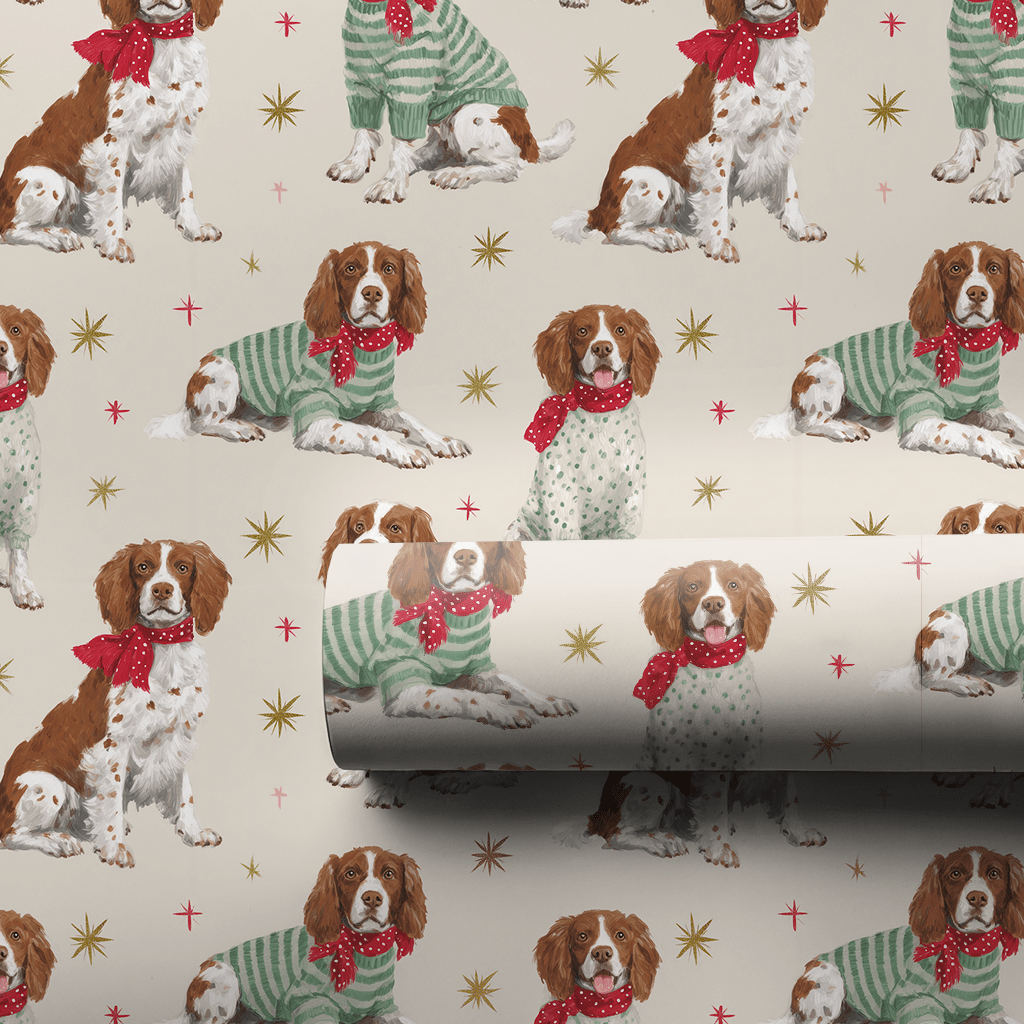 Best Dressed Brittanys - Wrapping Paper - Aspen & Arlo