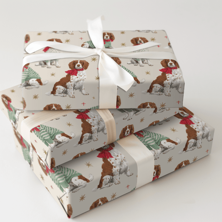Best Dressed Brittanys - Wrapping Paper - Aspen & Arlo