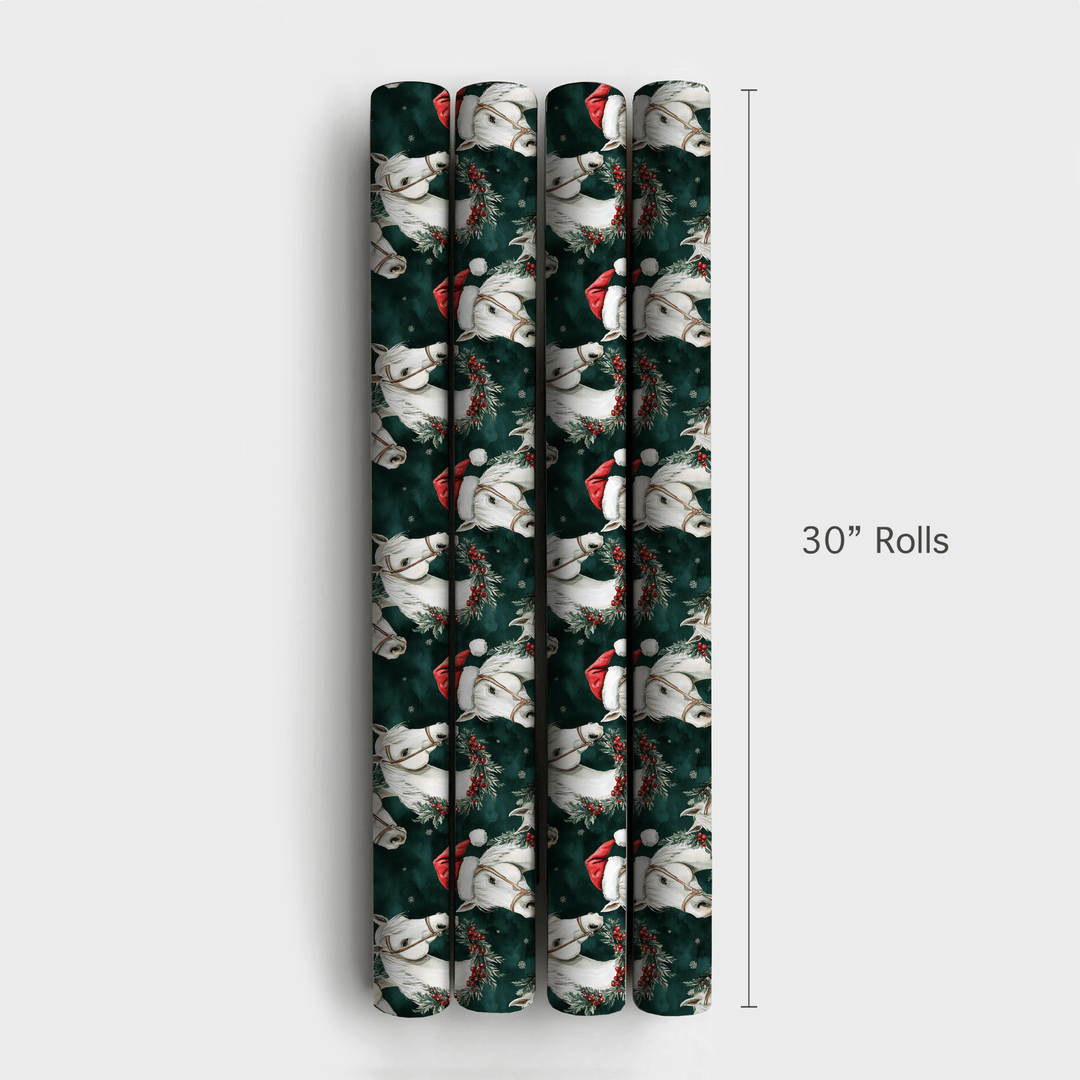 Snowflake Stallion - Wrapping Paper - Aspen & Arlo