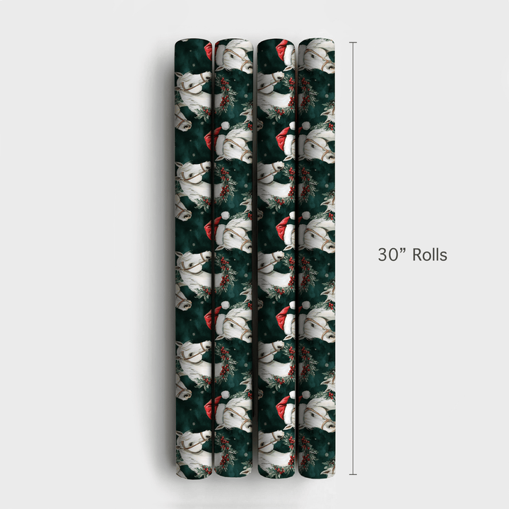 Snowflake Stallion - Wrapping Paper - Aspen & Arlo