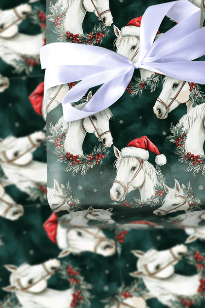 Snowflake Stallion - Wrapping Paper - Aspen & Arlo