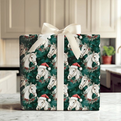Snowflake Stallion - Wrapping Paper - Aspen & Arlo