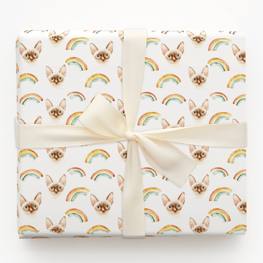 Rainbows with the Devon Rex - Wrapping Paper - Aspen & Arlo