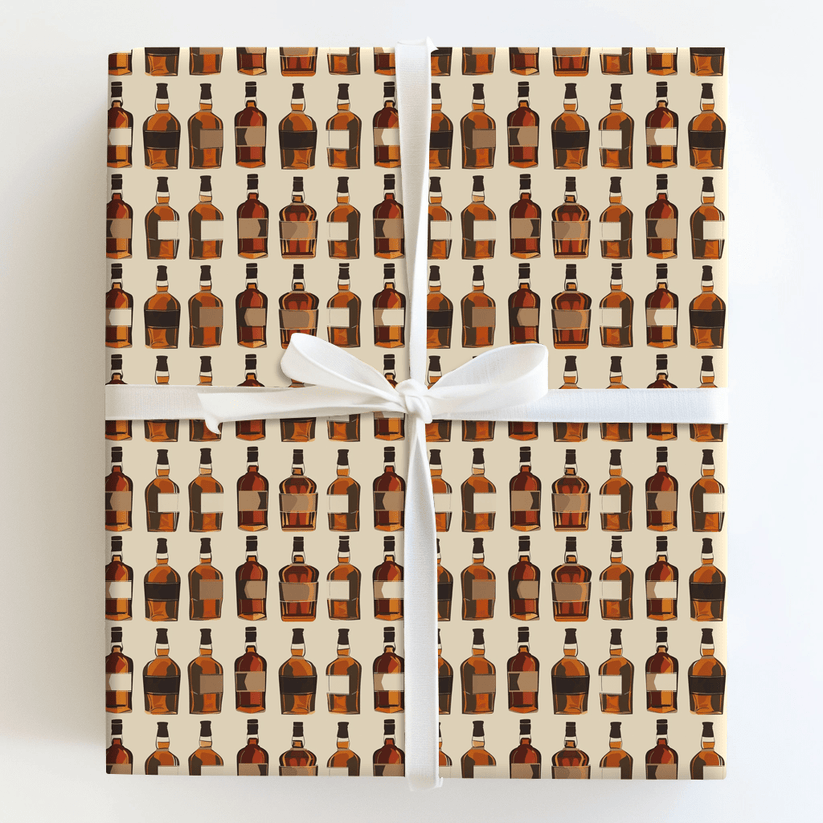 Toast to Oak Wrapping Paper: Whiskey Bourbon Gift Wrap – Aspen & Arlo