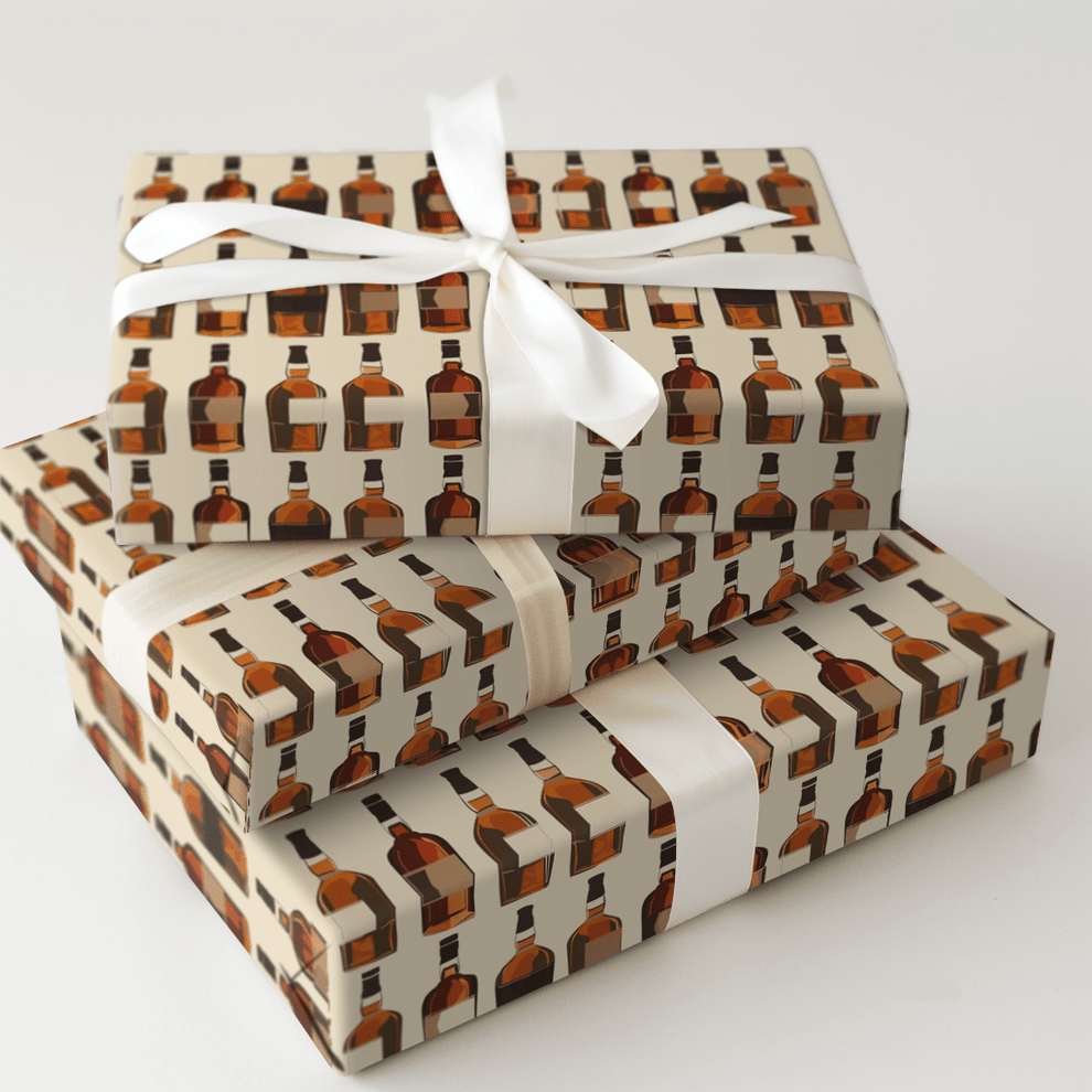 Toast to Oak Wrapping Paper: Whiskey Bourbon Gift Wrap – Aspen & Arlo