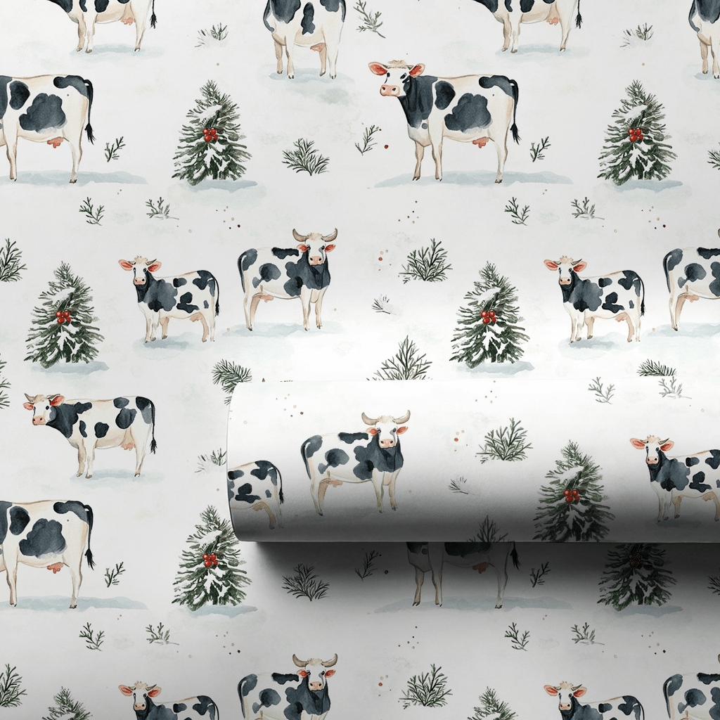 Cows in the Cold - Wrapping Paper - Aspen & Arlo