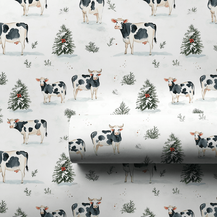 Cows in the Cold - Wrapping Paper - Aspen & Arlo