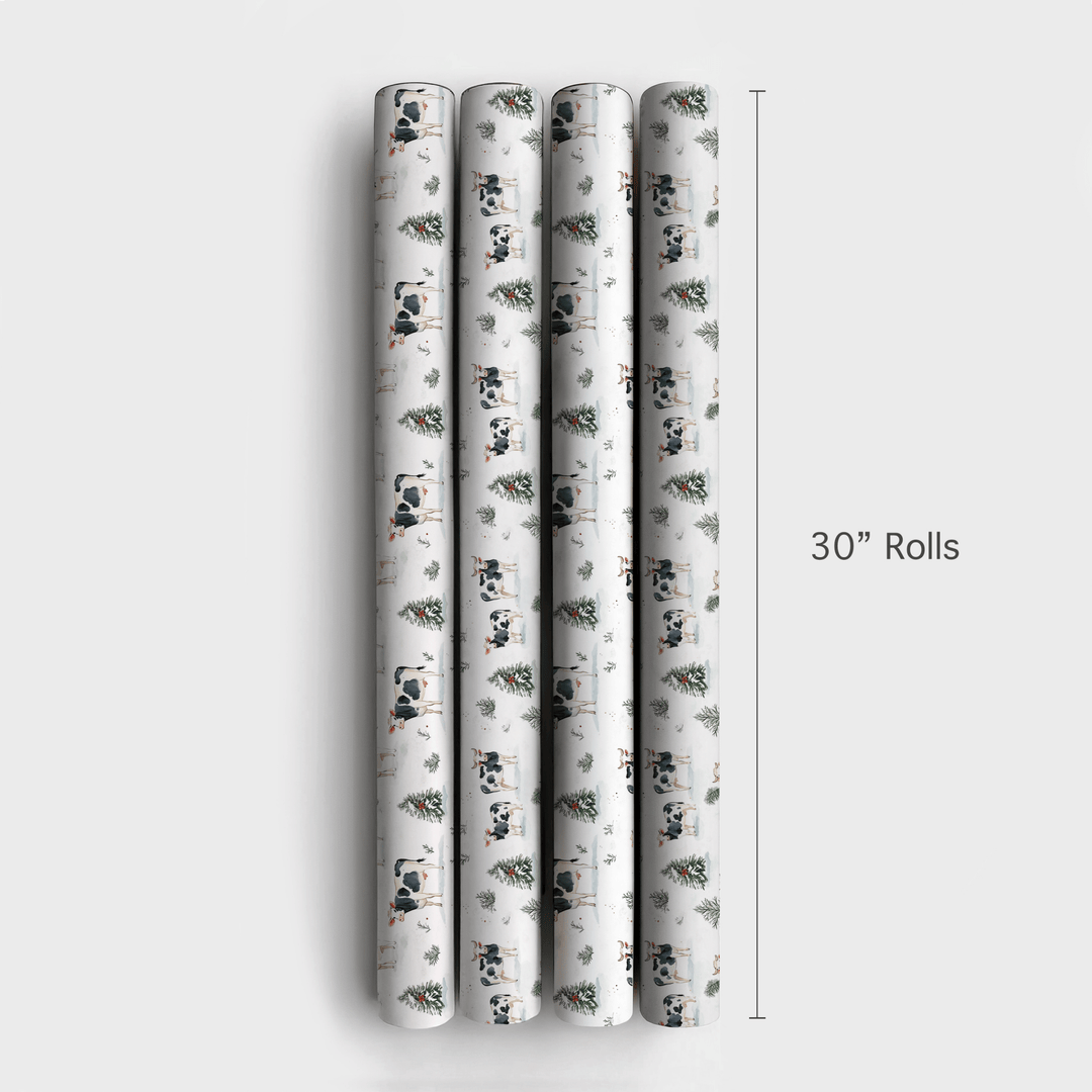 Cows in the Cold - Wrapping Paper - Aspen & Arlo