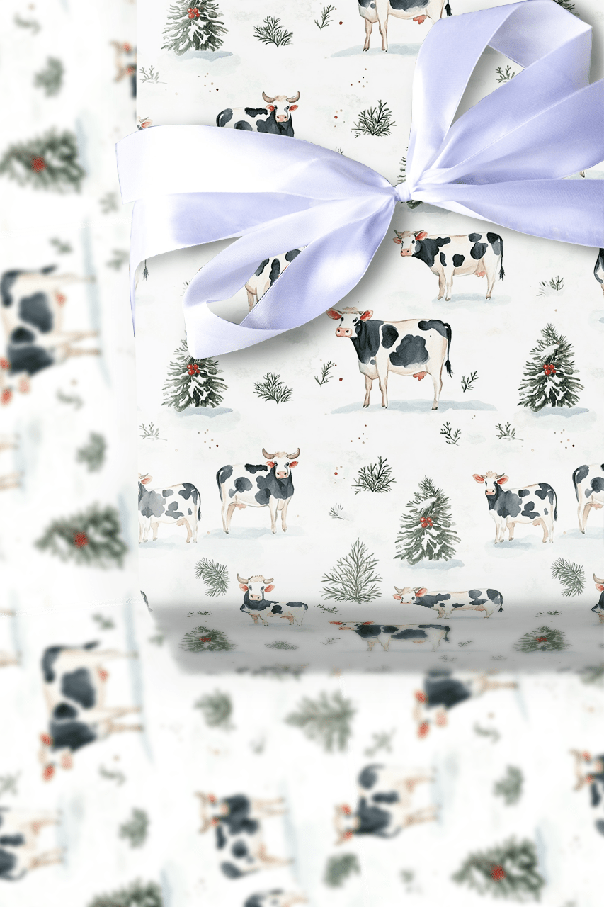 Cows in the Cold - Wrapping Paper - Aspen & Arlo