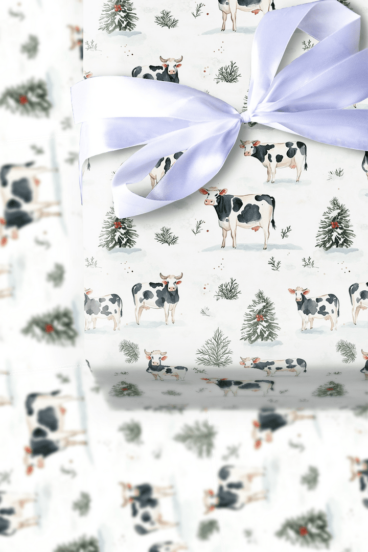 Cows in the Cold - Wrapping Paper - Aspen & Arlo