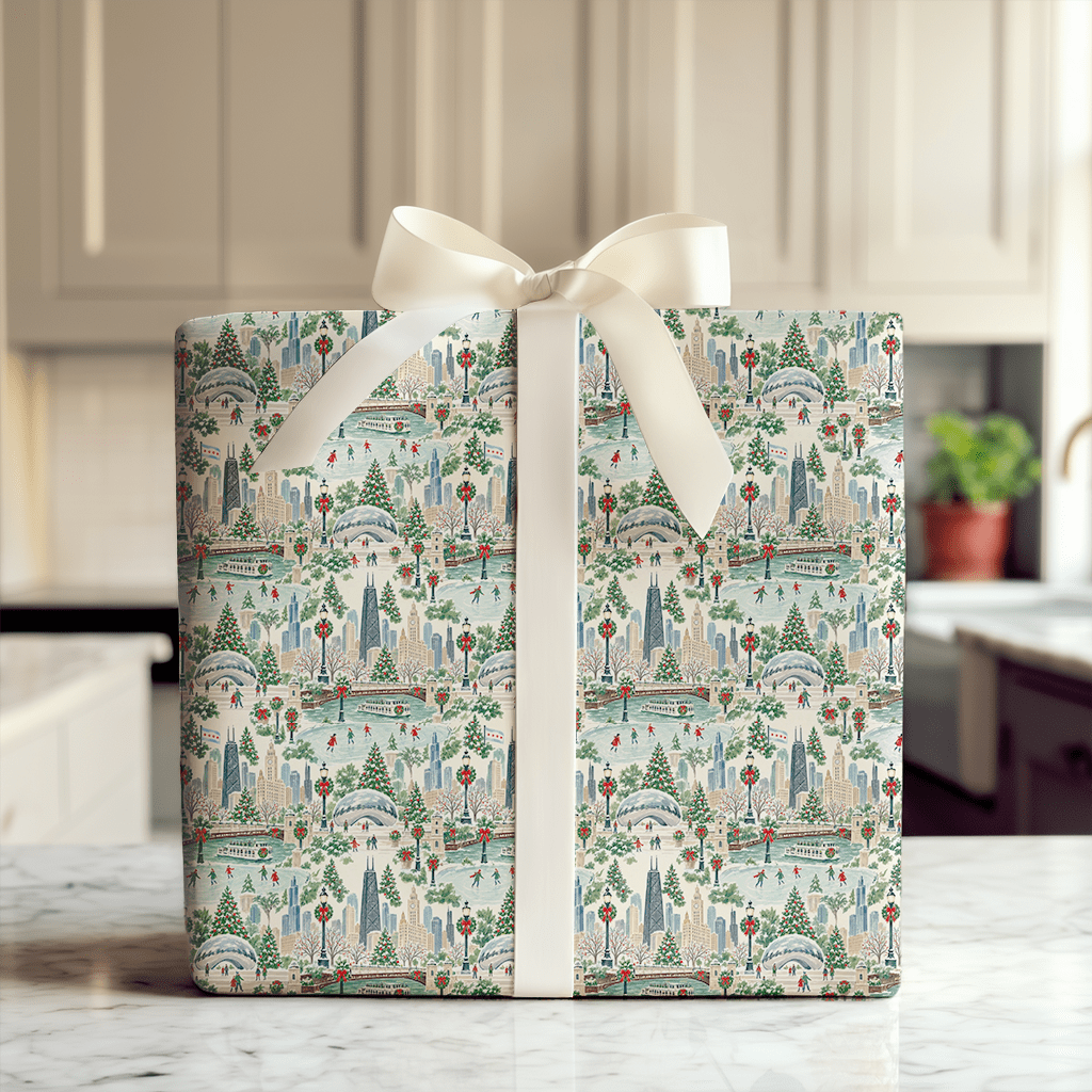 Lake Shore Lights - Wrapping Paper - Aspen & Arlo